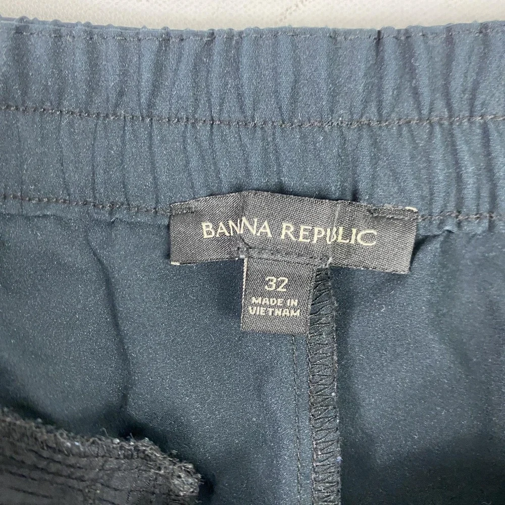 Banana Republic Pants Mens 32x30 Blue Jogger Elastic Waist Cuffed Polyester